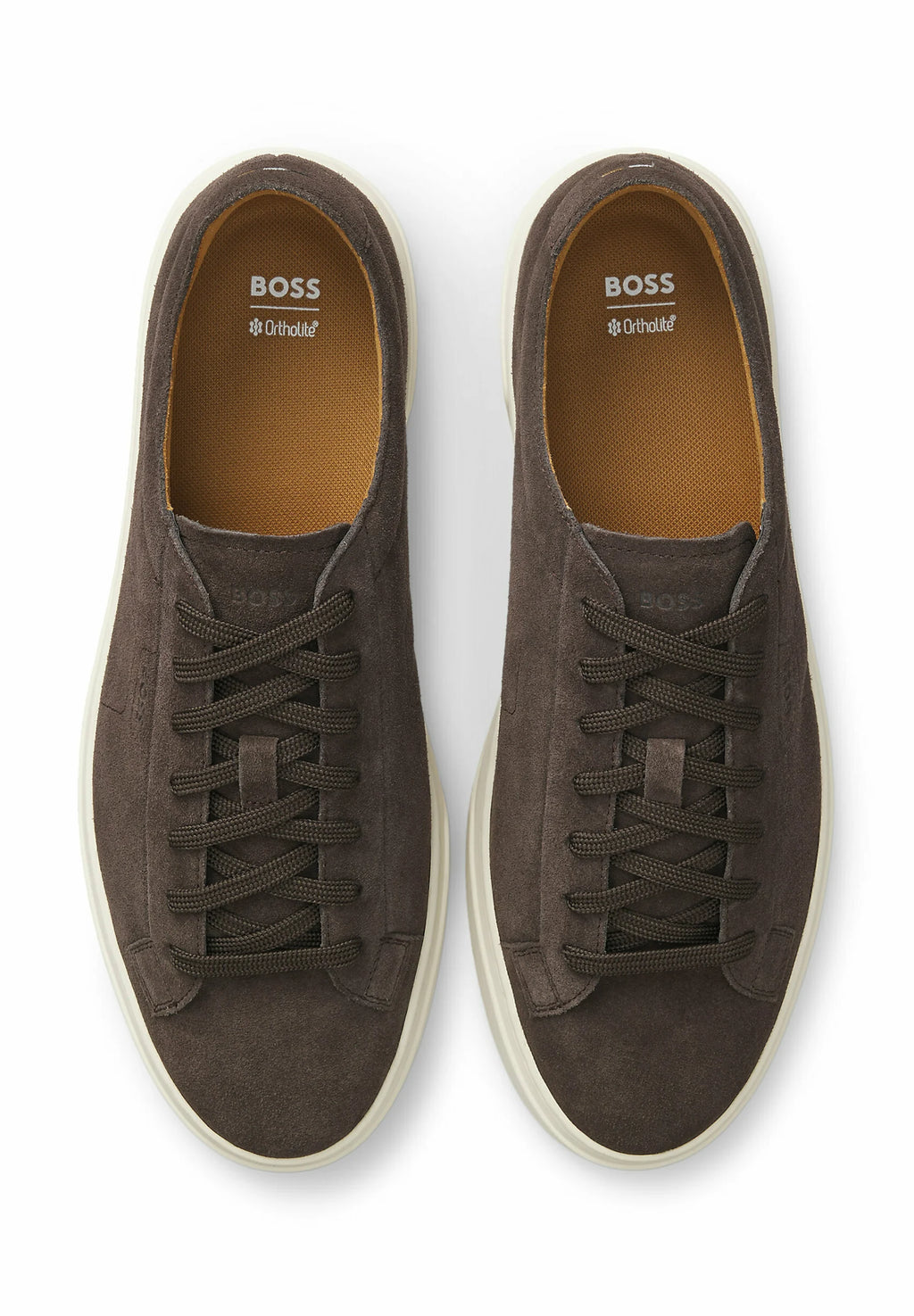 Hugo Boss Sneakers i mocka med präglad logga