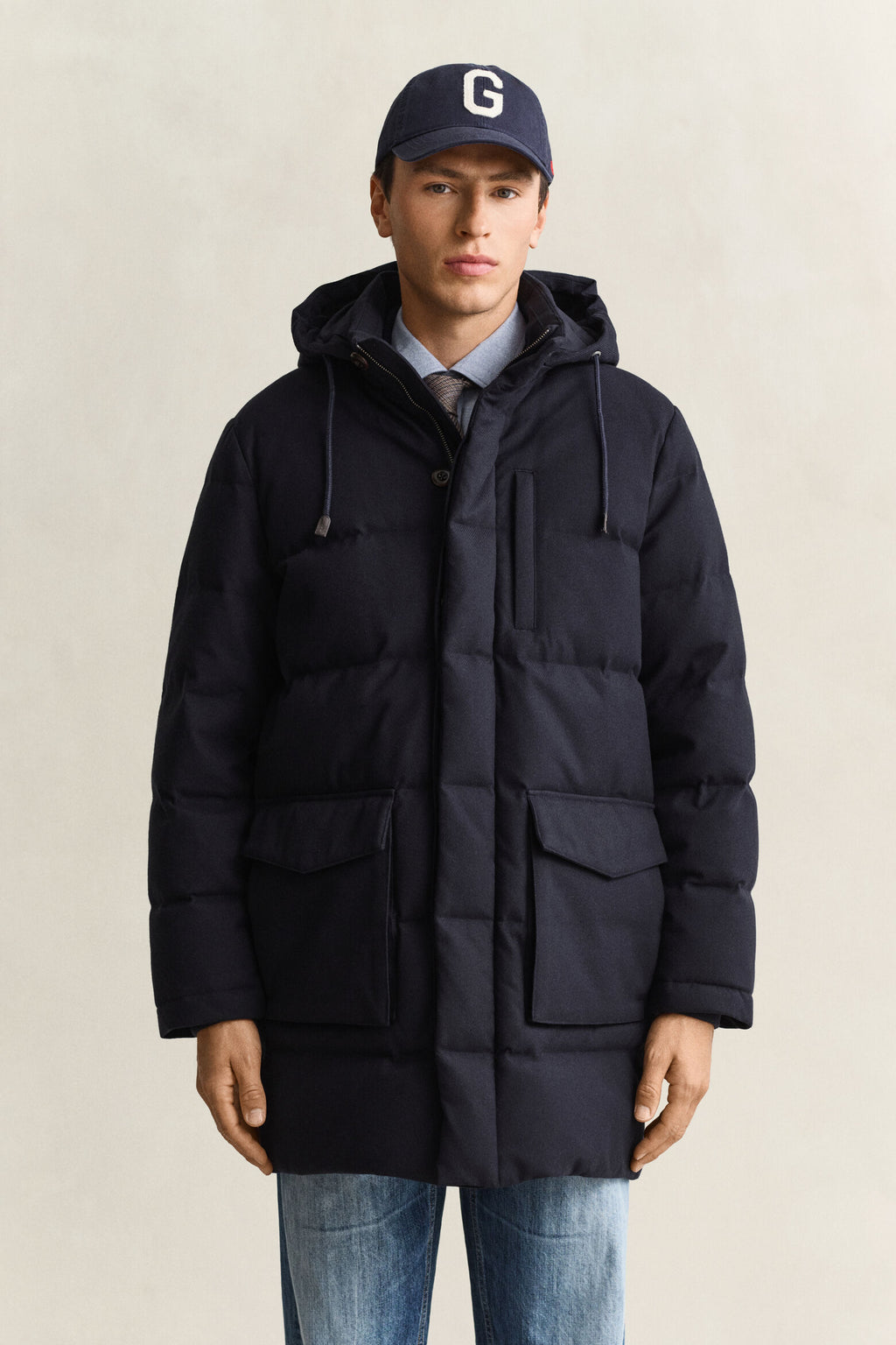 FLANNEL DOWN MID LENGTH JKT