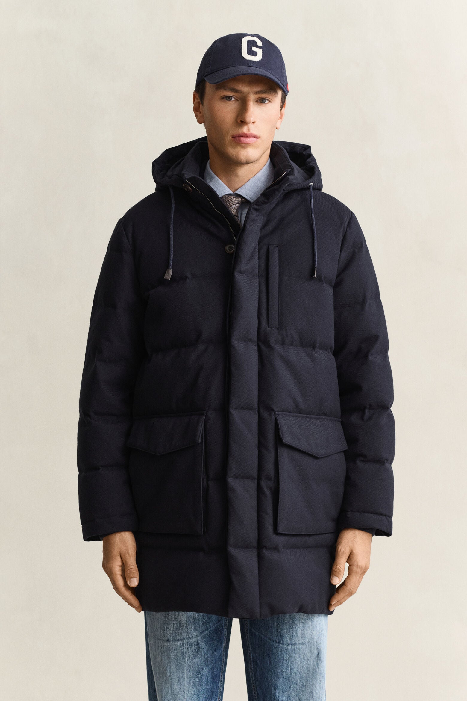 FLANNEL DOWN MID LENGTH JKT