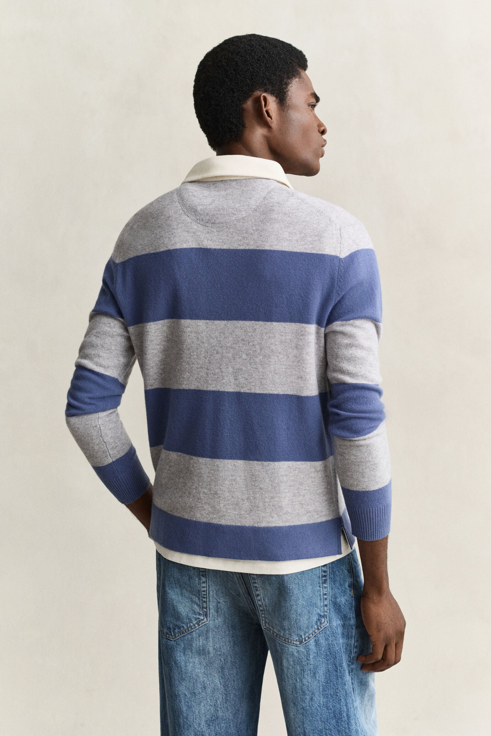 BARSTRIPED LAMBSWOOL RUGGER