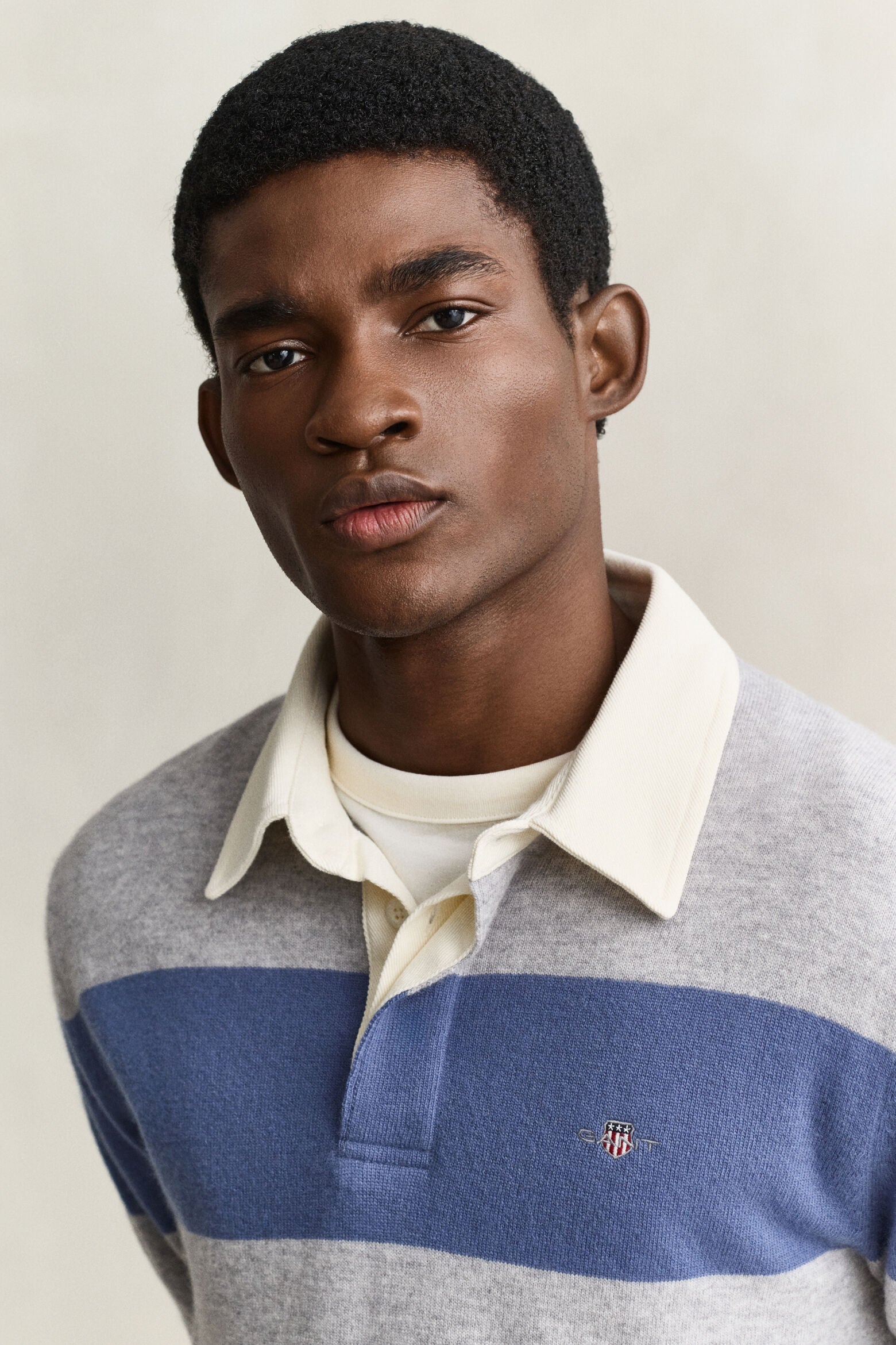 BARSTRIPED LAMBSWOOL RUGGER