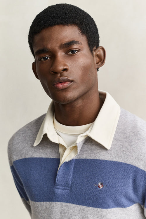 BARSTRIPED LAMBSWOOL RUGGER
