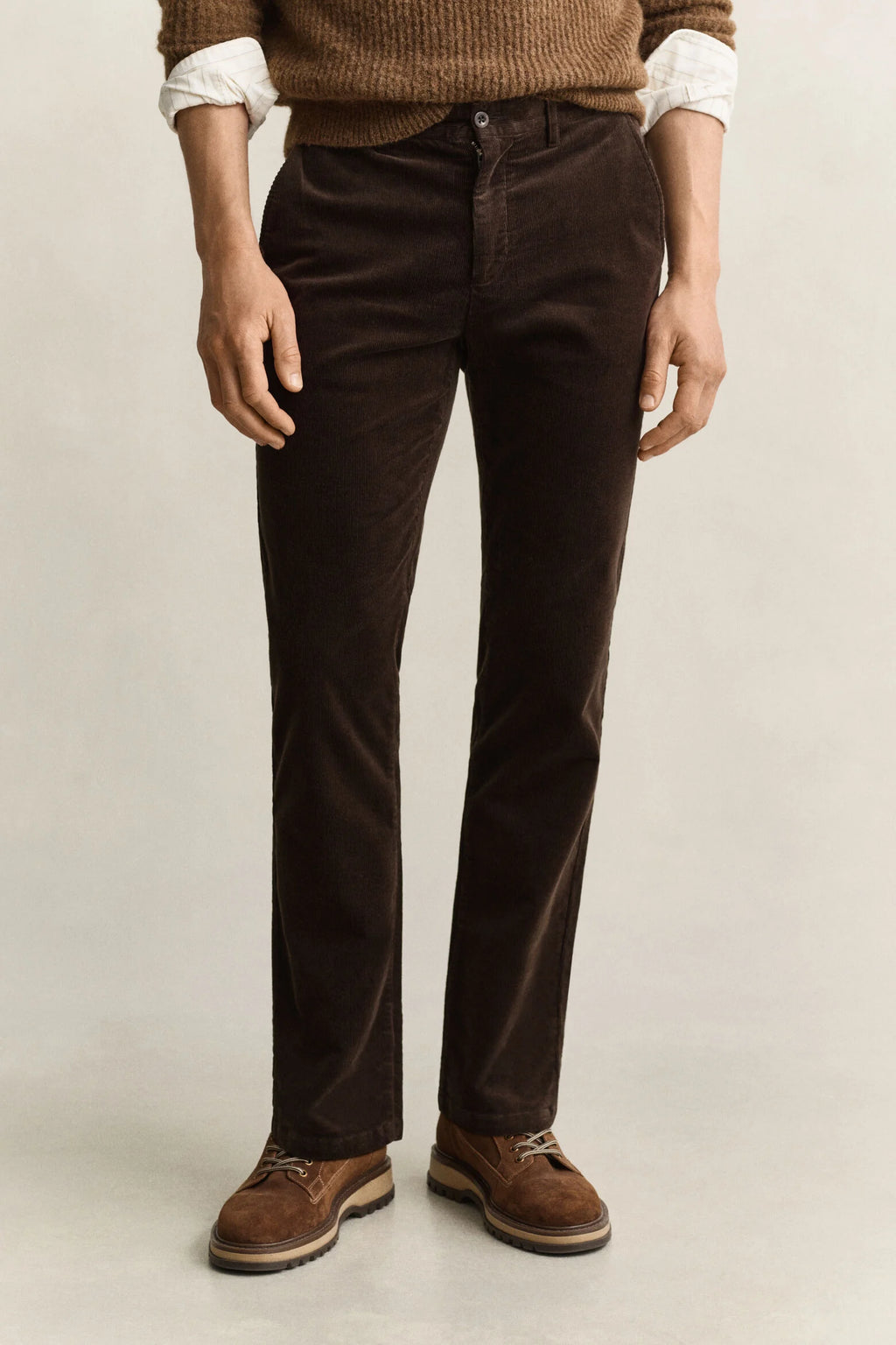 REG CORD JEANS BLACK BROWN