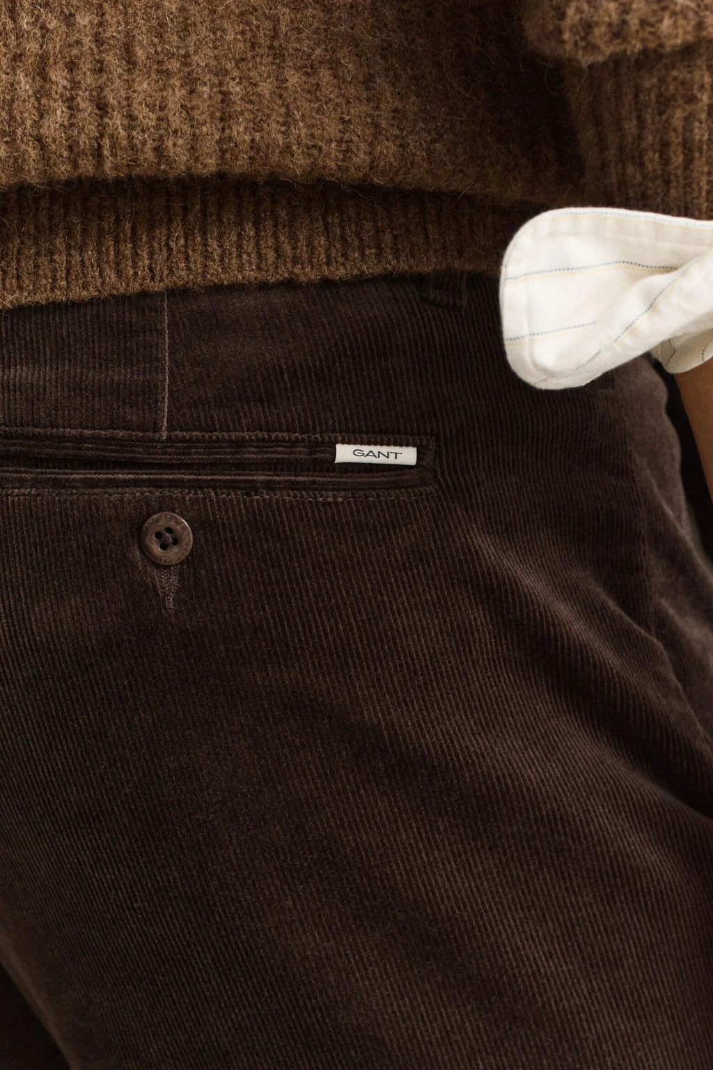 REG CORD JEANS BLACK BROWN