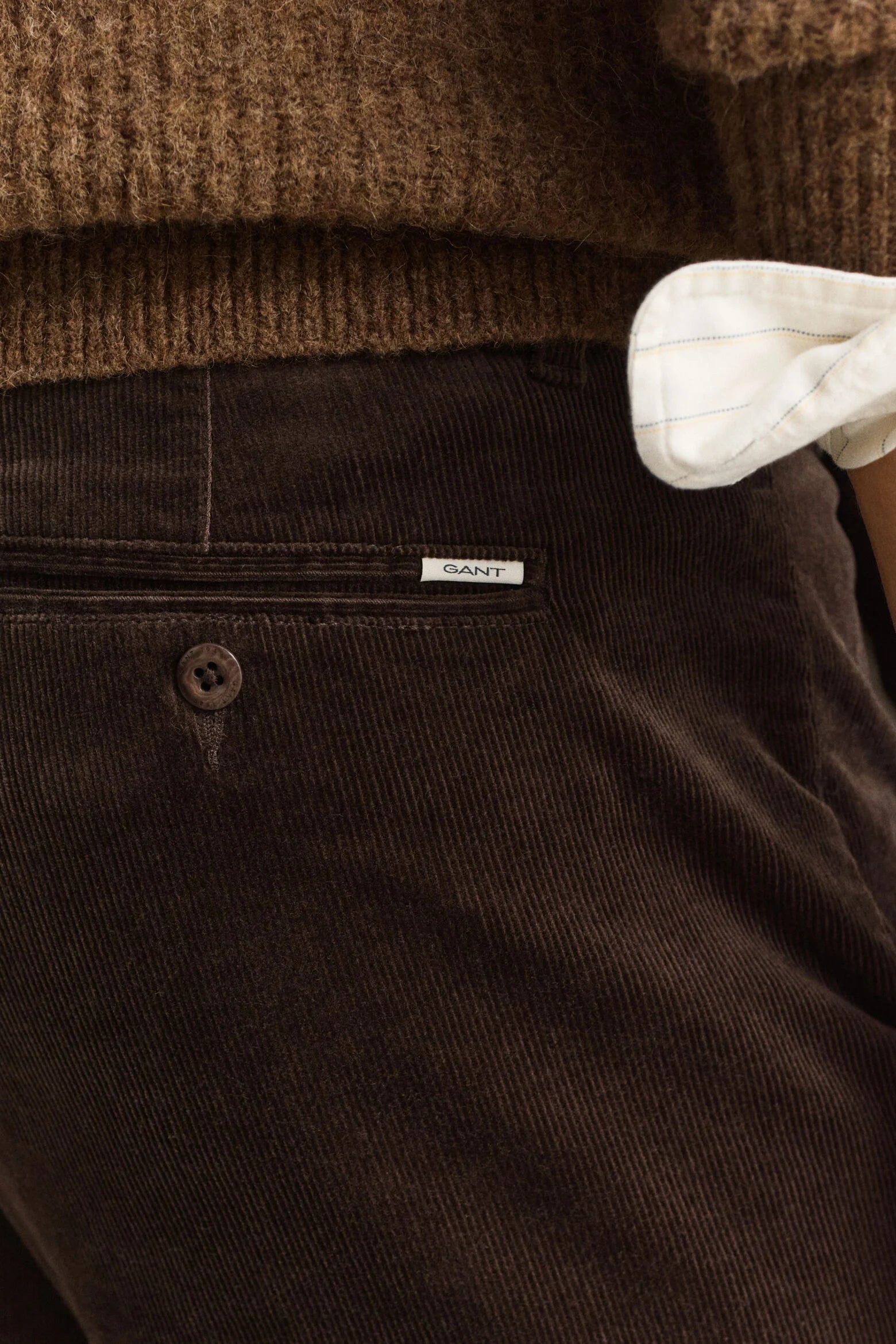 REG CORD JEANS BLACK BROWN