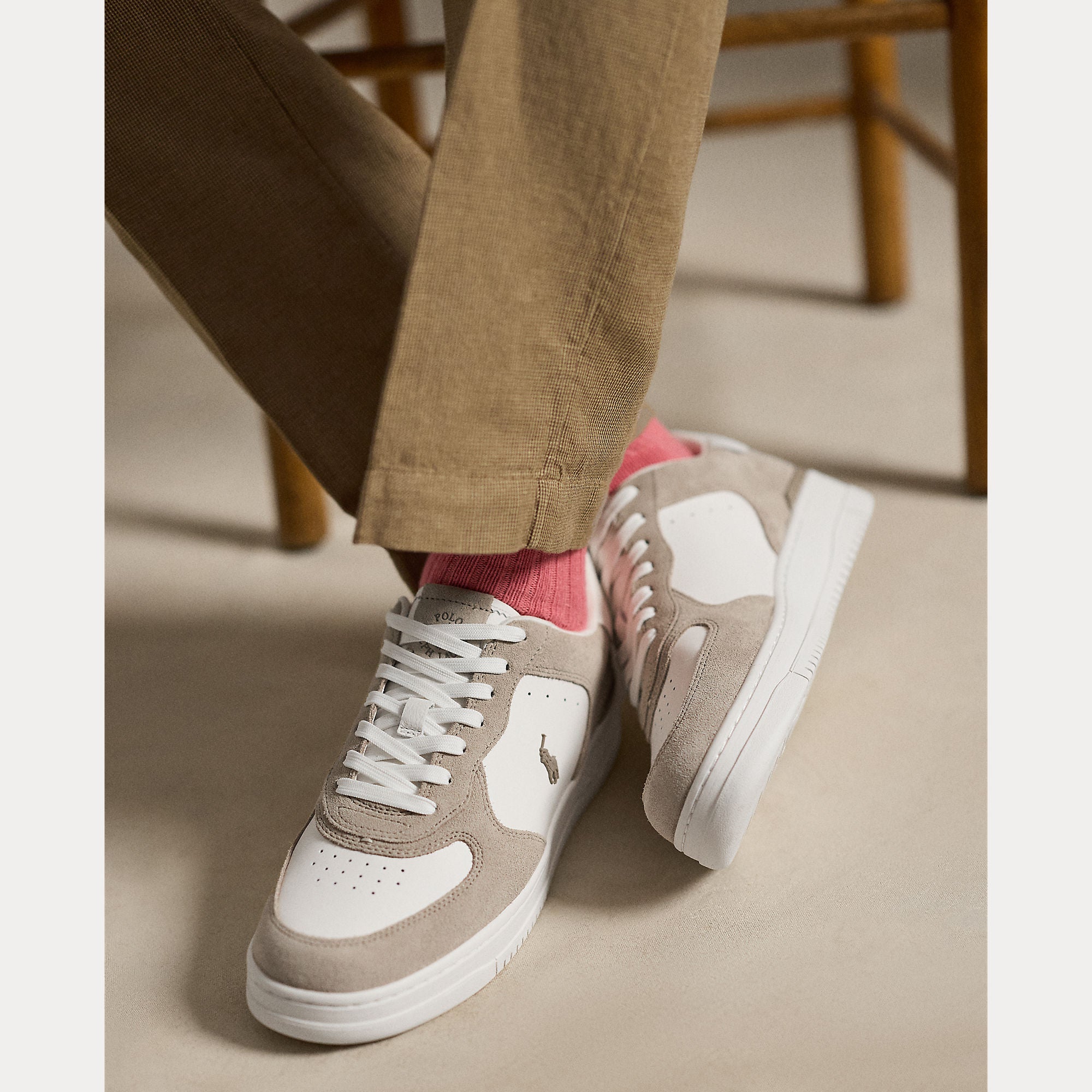 Polo Ralph Lauren Masters Court Leather-Suede Sneaker